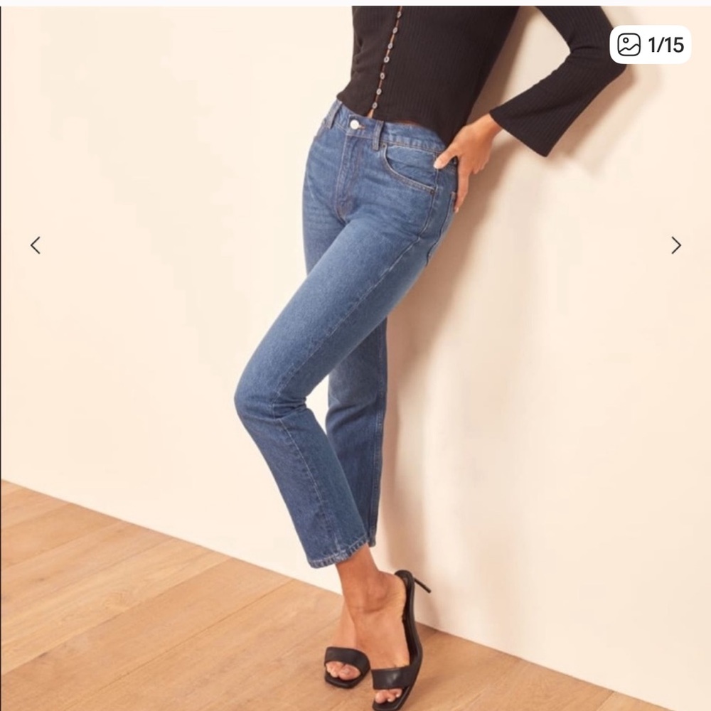 Reformation Julia Crop High Cigarette Jeans size 26